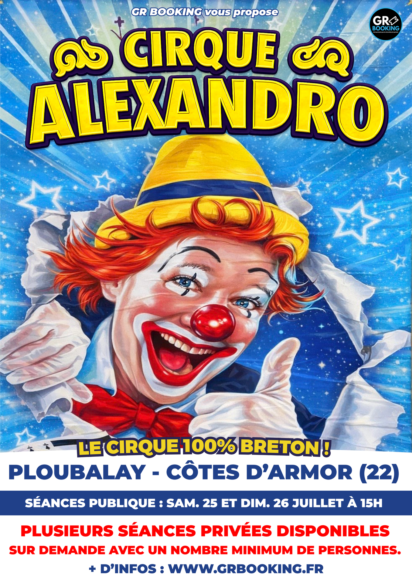 Affiche cirque Alexandro - Ploubalay 2026